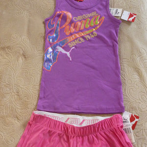 Puma Kids Junior Girl L 12 Tank Top Active Shorts